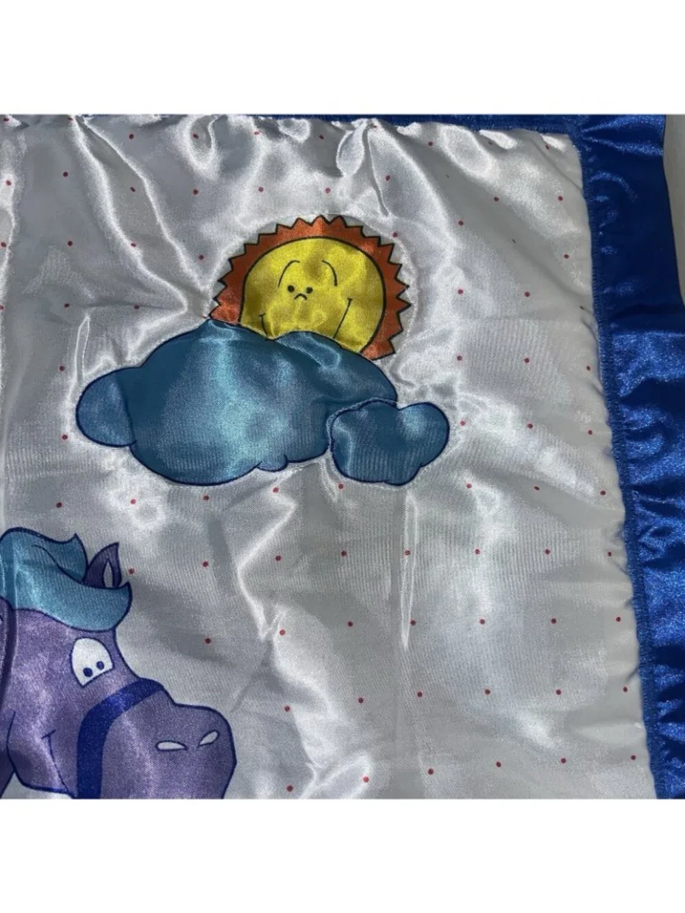 Vintage US Healthcare Baby Comfort Sensory Satin Blanket